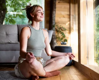 woman meditating 
