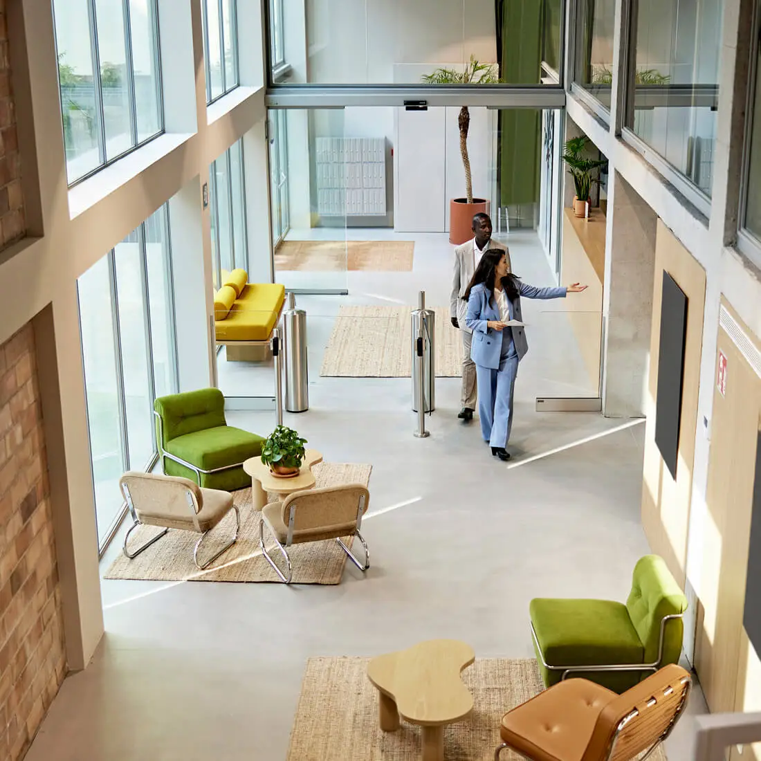 business coworkers looking at a commercial real estate property